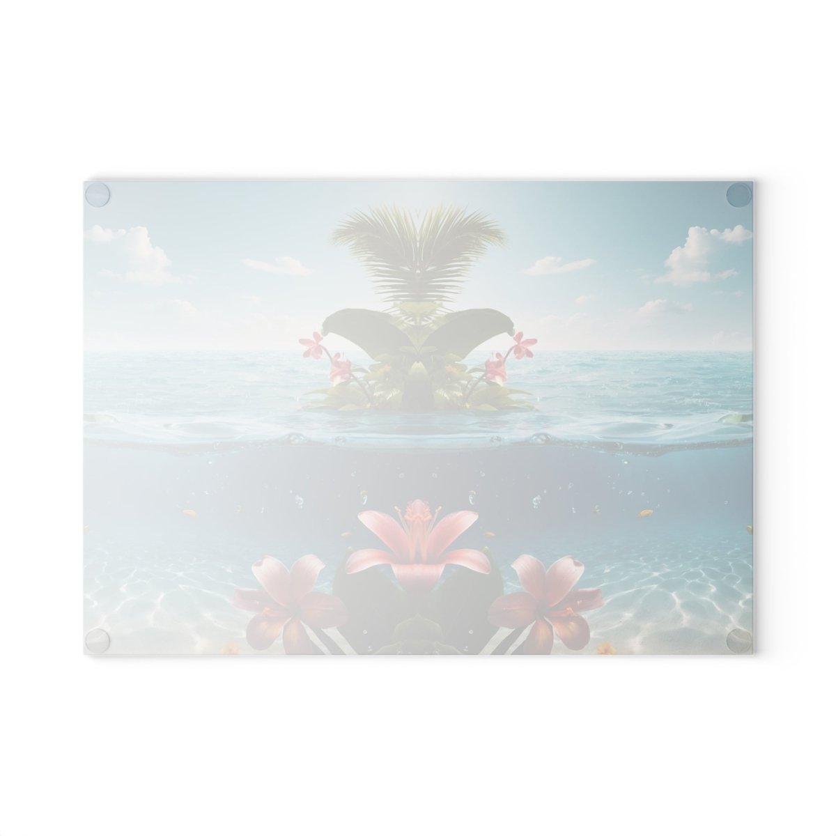 Tropical Paradise Glass Cutting Board - Coastal Vibes for Kitchen & Entertaining 21394577404880150016 Earthbound Pacific