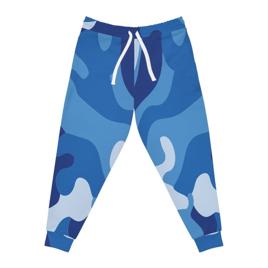 Unisex Blue Camo Athletic Joggers - Earthbound Pacific