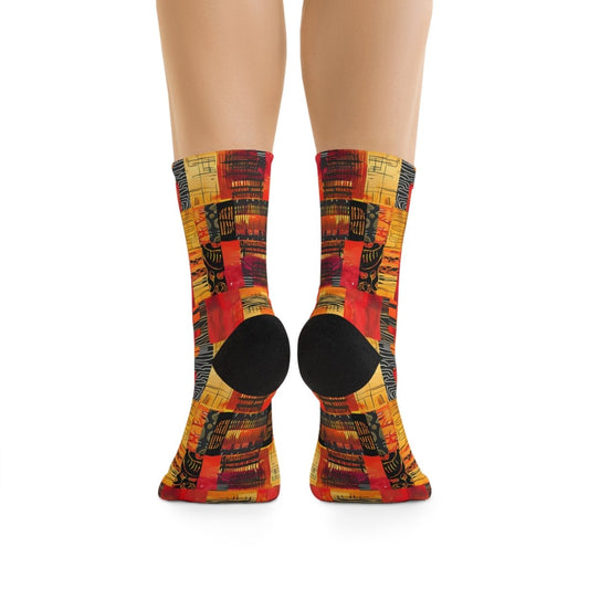 Unisex Socks African Tribal Design  1 - Eco Friendly Recycled Poly 25580685782231807381 Earthbound Pacific