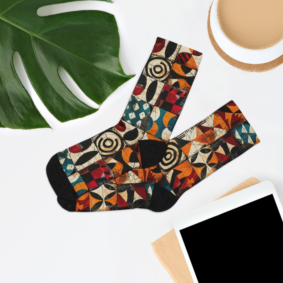 Unisex Socks African Tribal Design 4 - Eco Friendly Recycled Poly 22831225621003826921 Earthbound Pacific
