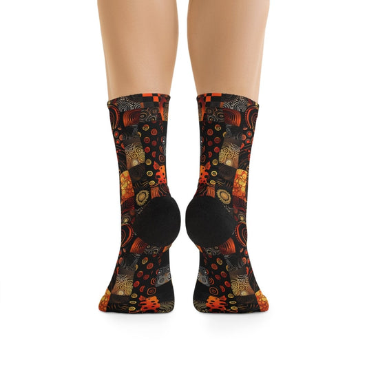 Unisex Socks African Tribal Design  8 - Eco Friendly Recycled Poly 13714927275447303220 Earthbound Pacific