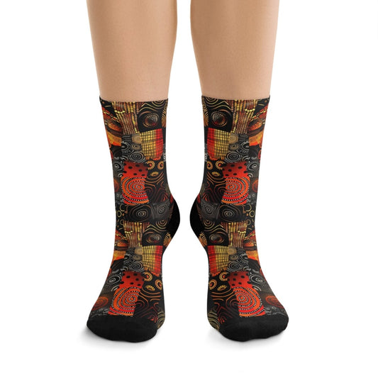 Unisex Socks African Tribal Design  8 - Eco Friendly Recycled Poly 13714927275447303220 Earthbound Pacific