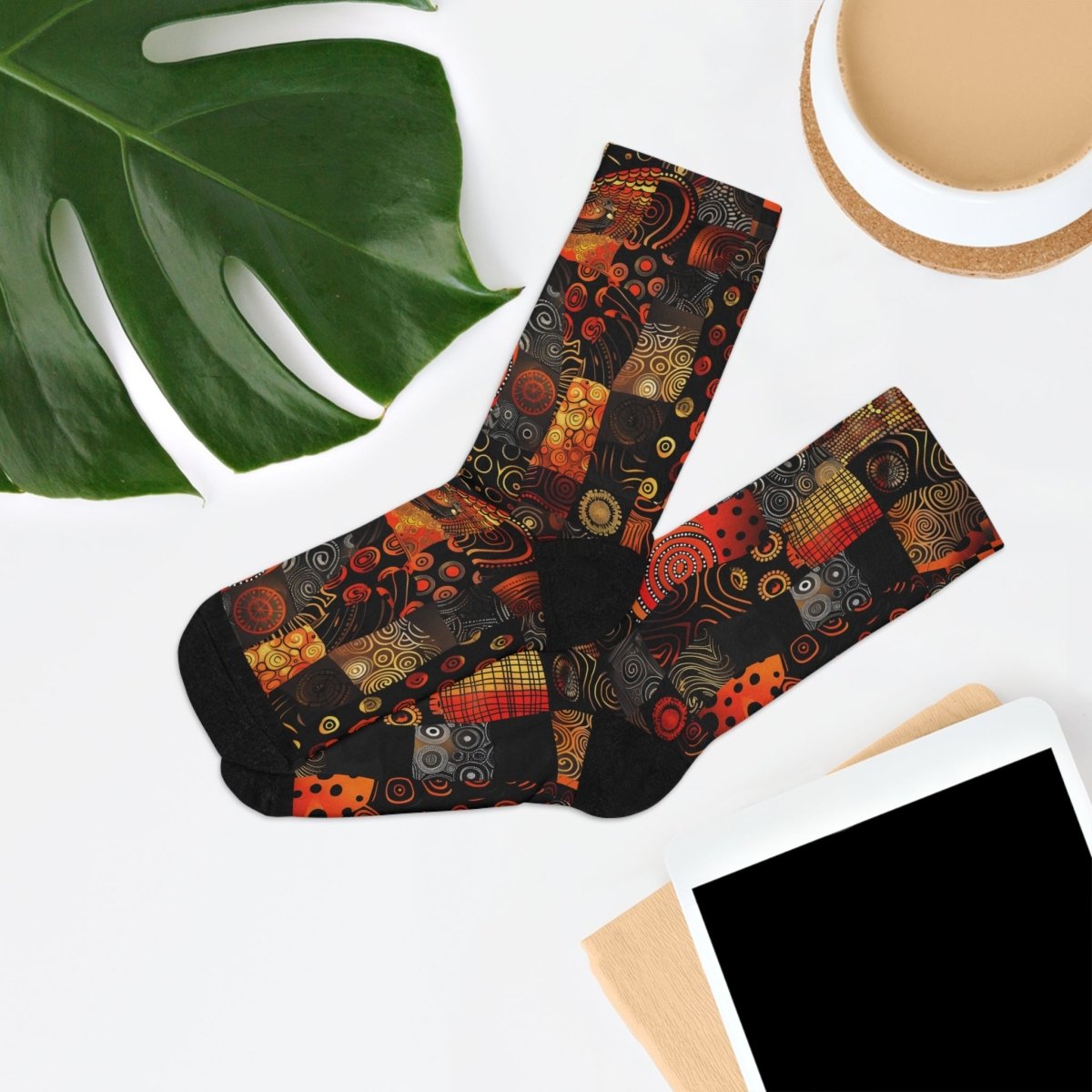 Unisex Socks African Tribal Design  8 - Eco Friendly Recycled Poly 13714927275447303220 Earthbound Pacific
