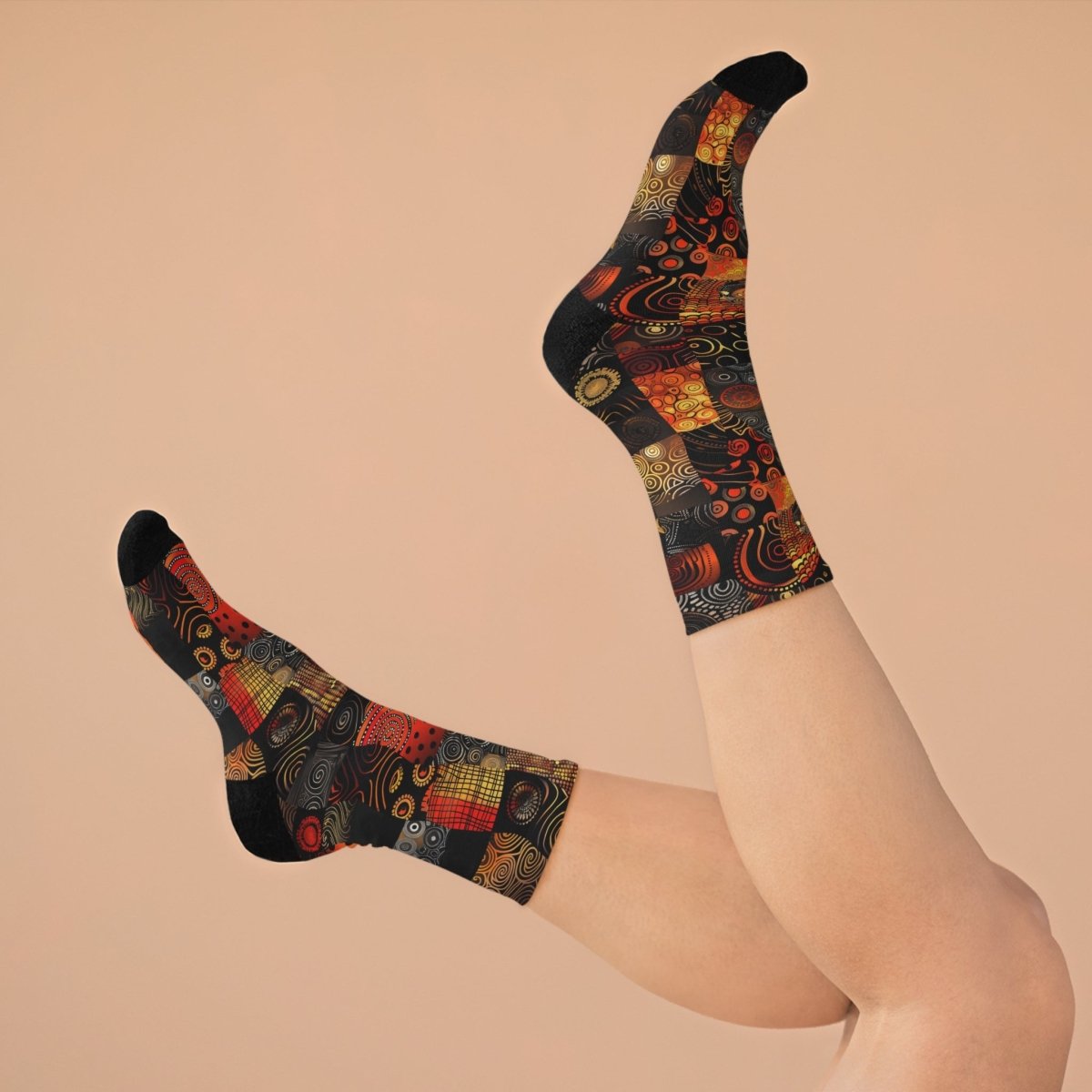 Unisex Socks African Tribal Design  8 - Eco Friendly Recycled Poly 13714927275447303220 Earthbound Pacific