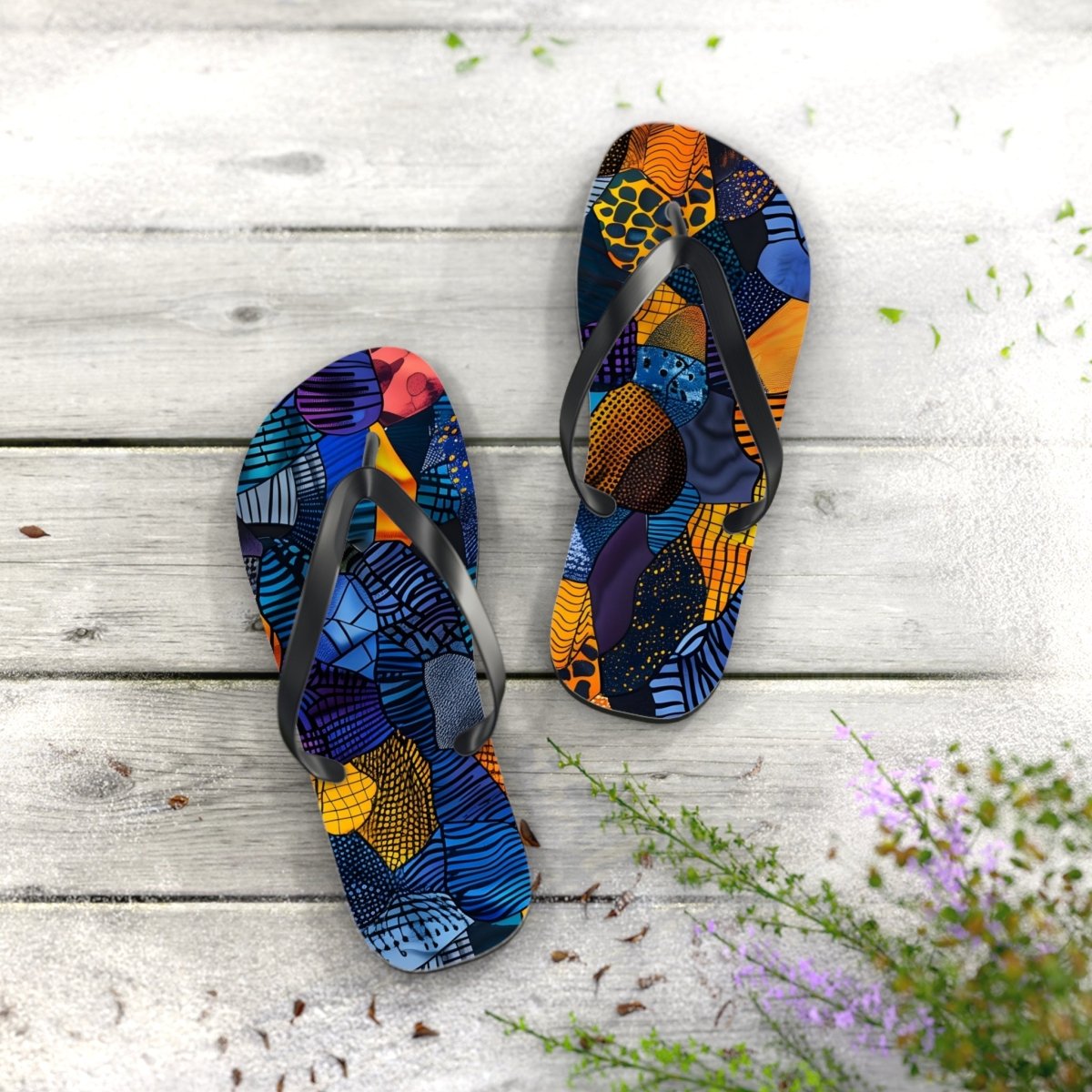 Urban Mosaic Flip Flops 33305197146314077755 Earthbound Pacific