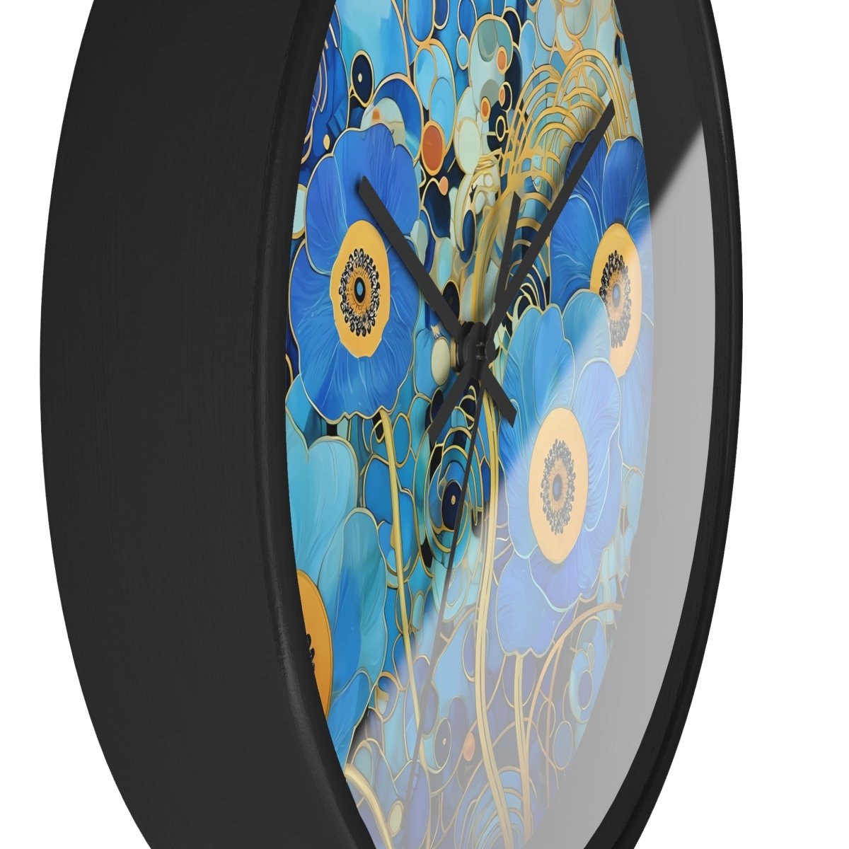 Vibrant Floral Wall Clock - Artistic Blue Flower Design for Home Decor 14945194345195217599 Earthbound Pacific