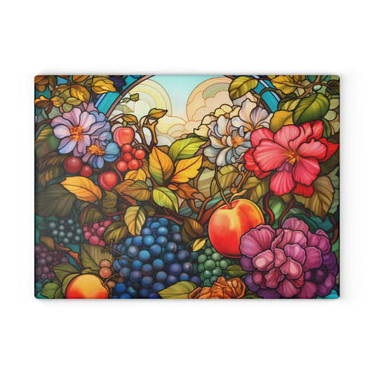 Vibrant Fruit Design Glass Cutting Board - Colorful Kitchen Decor 11505099036632955531 Earthbound Pacific