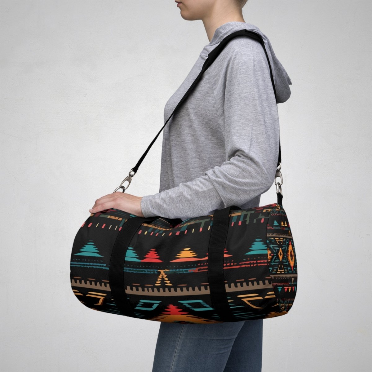 Vibrant Geometric Aztec Inspird Duffel Bag 35946290731016329761 Earthbound Pacific