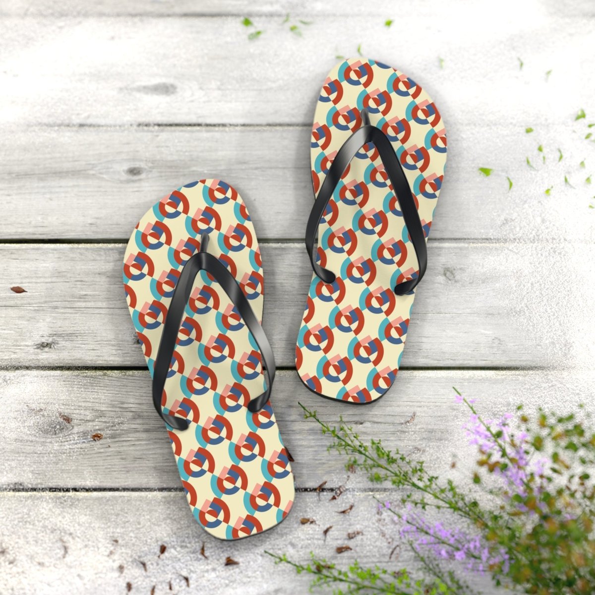 Vibrant Patterned Flip Flops 27223510321013097604 Earthbound Pacific