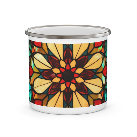 Vibrant Stained Glass Enamel Camping Mug - Perfect for Outdoor Adventures & Gatherings 32478189997599568476 Earthbound Pacific