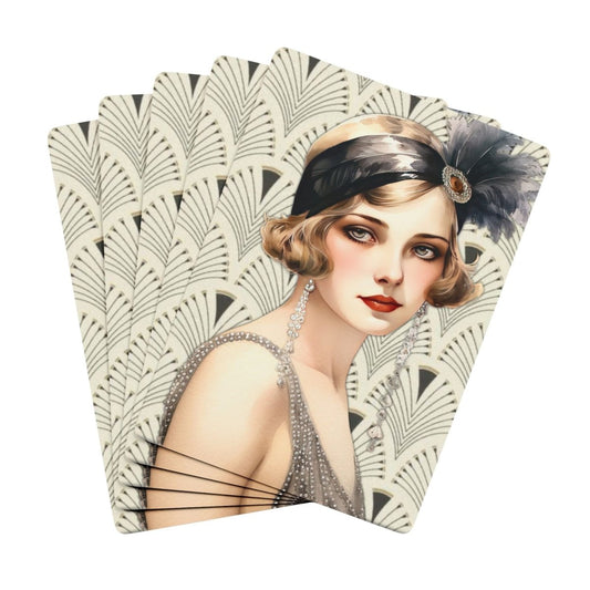 Vintage Flair Poker Playing Cards Set - Art Deco Flapper Design 84943139631994146423 Earthbound Pacific