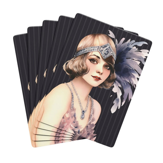 Vintage Glamour Poker Playing Cards – Art Deco Flapper Design for Game Night 11587103732367992872 Earthbound Pacific