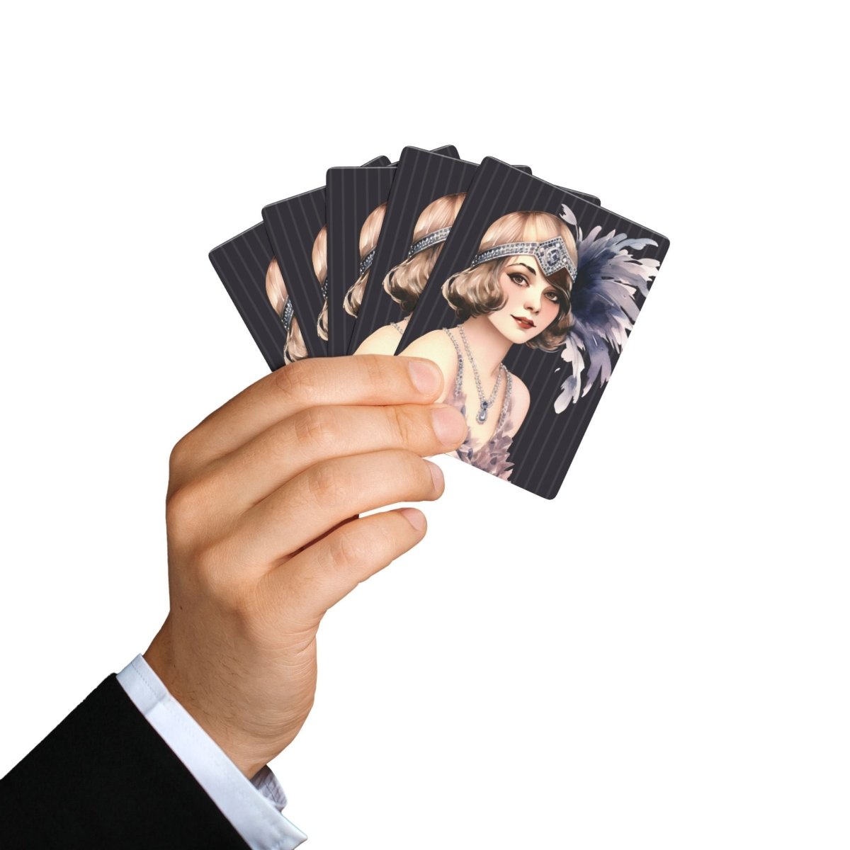 Vintage Glamour Poker Playing Cards – Art Deco Flapper Design for Game Night 11587103732367992872 Earthbound Pacific