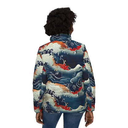 Vintage Grunge Japanese Wave Women's Puffer Jacket - Earthbound Pacific