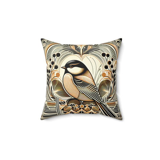 Vintage Retro Art Deco Bird Square Pillow, Decorative Throw Cushion, Home Accent, Living Room Decor, Bedroom Accessory 10818408142557350926 Earthbound Pacific