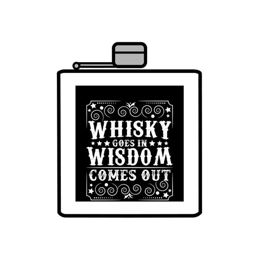 Whiskey Wisdom Stainless Steel Flask, 6oz - Earthbound Pacific