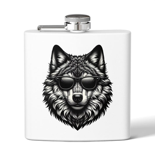 Wolf Design Stainless Steel Flask - 6oz Travel & Gift for Outdoor Lovers 42862294159543540212 Earthbound Pacific