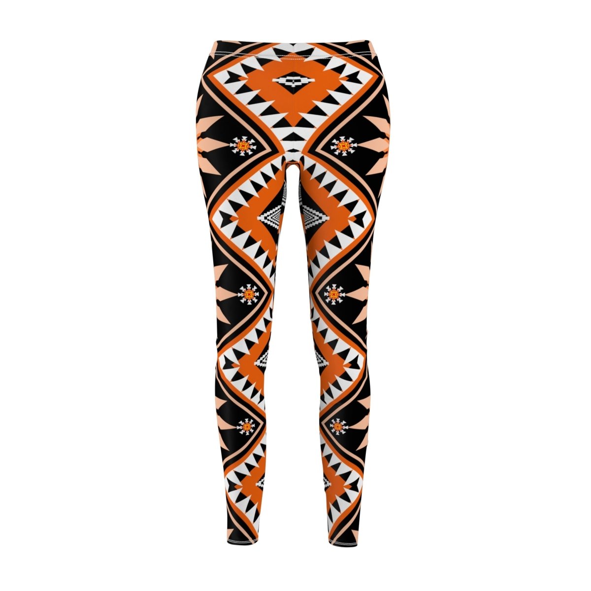 Women's Leggings - Geometric Abstract Tribal Inspired - Earthbound Pacific