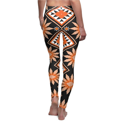 Women's Leggings - Geometric Abstract Tribal Inspired - Earthbound Pacific