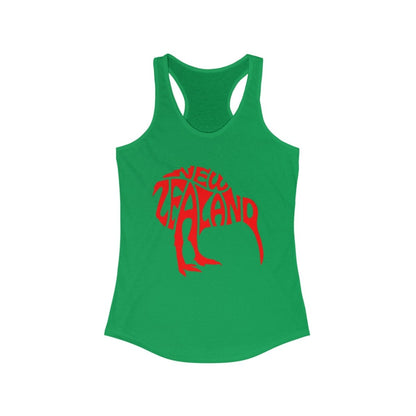 Women's New Zealand Kiwi Custom Ideal Racerback Tank - Earthbound Pacific