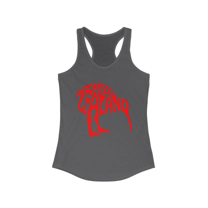 Women's New Zealand Kiwi Custom Ideal Racerback Tank - Earthbound Pacific