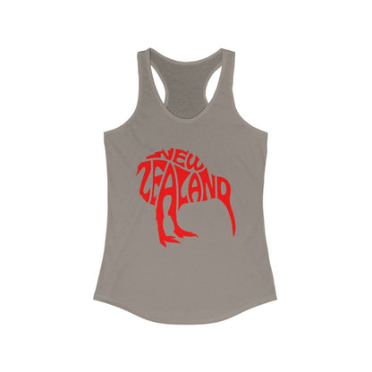 Women's New Zealand Kiwi Custom Ideal Racerback Tank - Earthbound Pacific