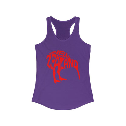 Women's New Zealand Kiwi Custom Ideal Racerback Tank - Earthbound Pacific