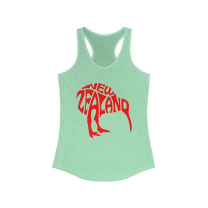 Women's New Zealand Kiwi Custom Ideal Racerback Tank - Earthbound Pacific