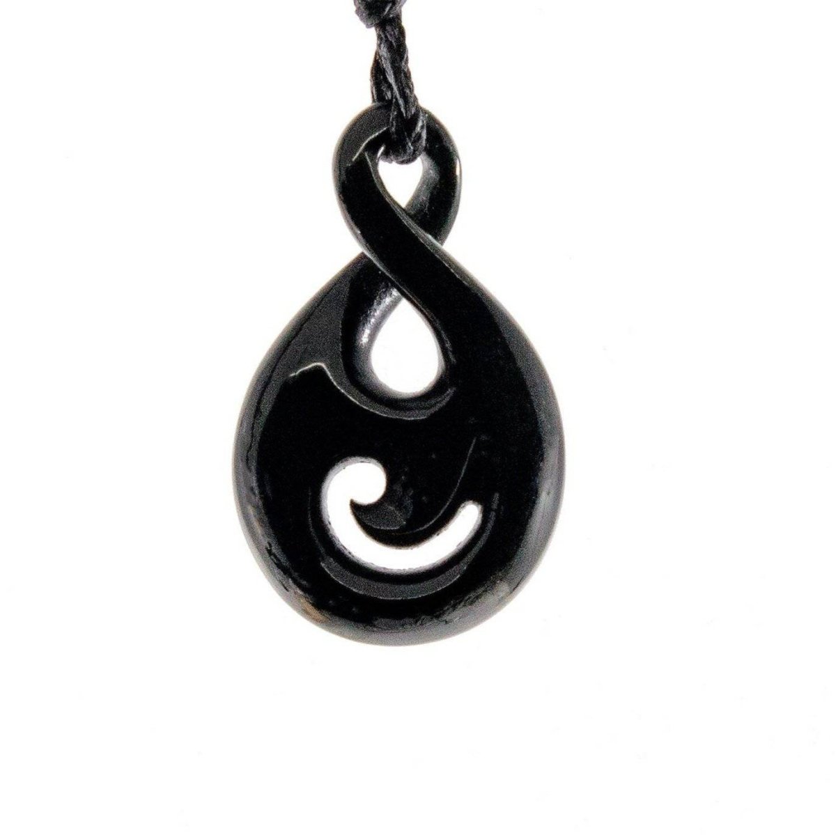 Australian Black Nephrite Jade Maori Inspired Infinity Necklace - Earthbound Pacific