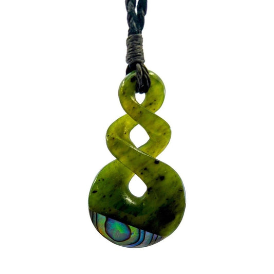 Boreal Nephrite Jade Double Infinity Love and Friendship Necklace - Earthbound Pacific