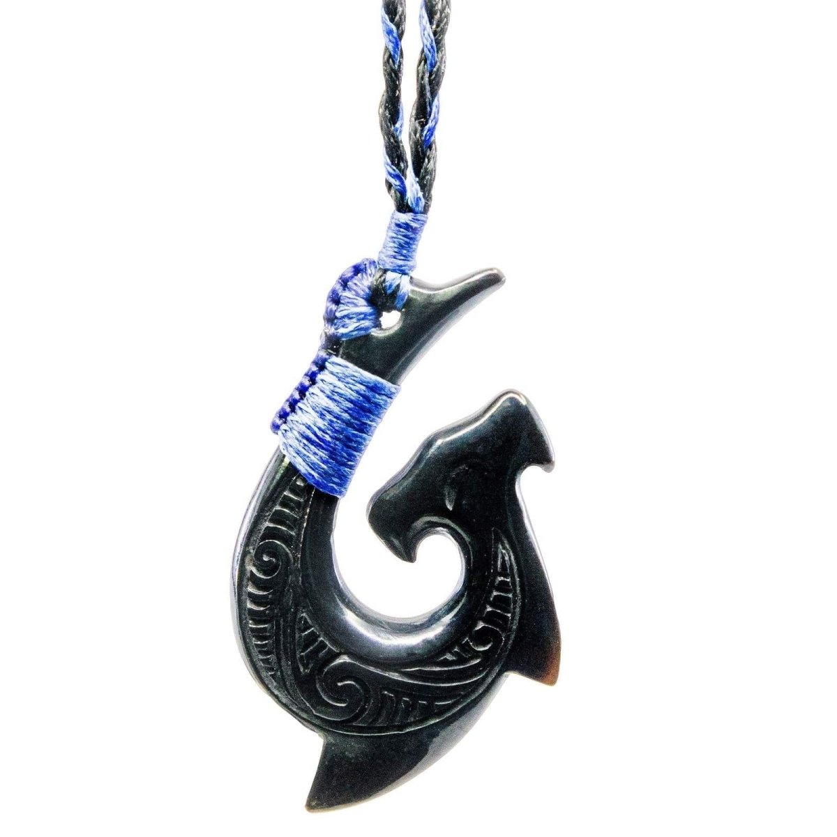 Hawaiian Black Horn Hammerhead Fish Hook Necklace - Earthbound Pacific