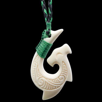 Hawaiian Stylized Hammerhead Fish Hook Necklace - Earthbound Pacific