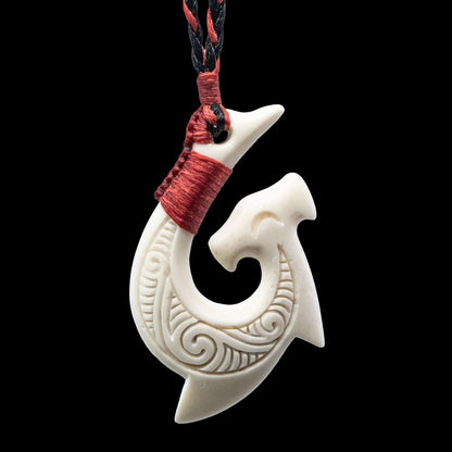 Hawaiian Stylized Hammerhead Fish Hook Necklace - Earthbound Pacific