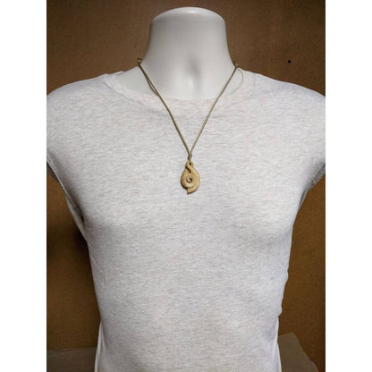 Maori Stylized Koru Infinity Love and Friendship Aged Bone Necklace - Earthbound Pacific