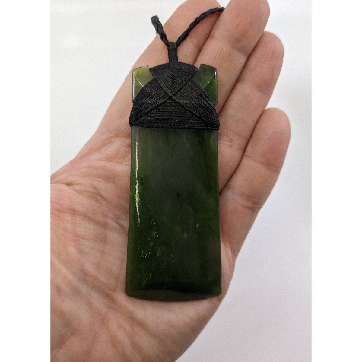 Natural Nephrite Jade Maori Inspired Greenstone Adze Toki Necklace - Earthbound Pacific