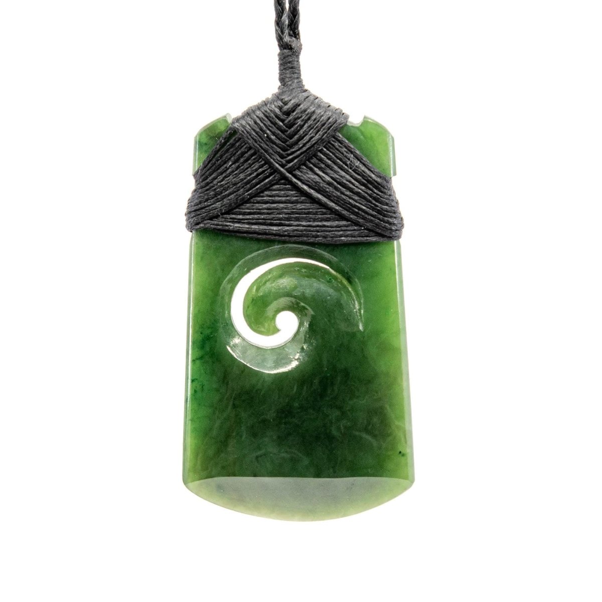 Nephrite Jade Maori Inspired Toki Necklace with Koru Spiral - Earthbound Pacific
