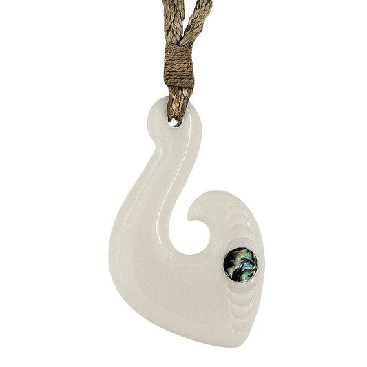 New Zealand Maori Inspired Bone Fish Hook Necklace - Earthbound Pacific