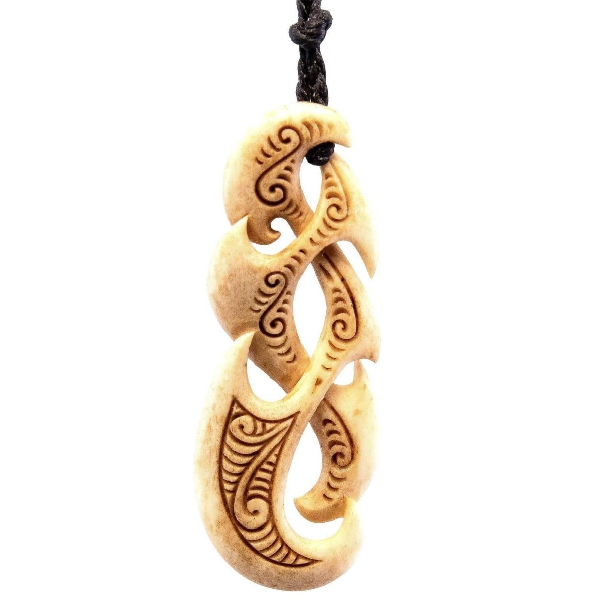 New Zealand Maori Inspired Bone Love Friendship Infinity Twist Necklace - Earthbound Pacific
