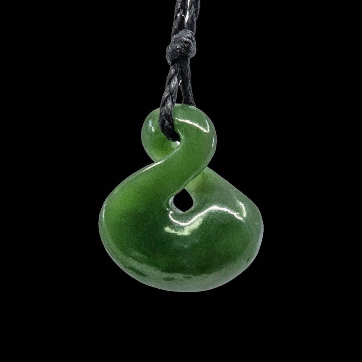 New Zealand Maori Inspired Greenstone Jade Infinity Symbol Necklace - Earthbound Pacific
