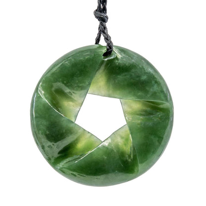 New Zealand Maori Inspired Greenstone Jade Mobius Circle Necklace - Earthbound Pacific