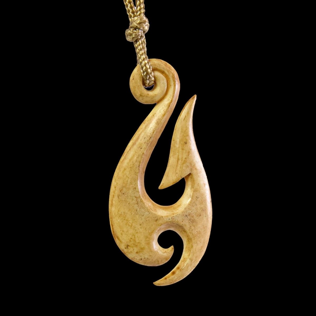 New Zealand Maori Inspired Hei Matau Aged Fish Hook Necklace - Earthbound Pacific