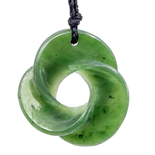 New Zealand Maori Inspired Infinity Nephrite Jade Necklace - Earthbound Pacific