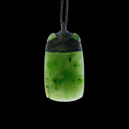 New Zealand Maori Inspired Nephrite Jade Adze Toki Strength Necklace - Earthbound Pacific