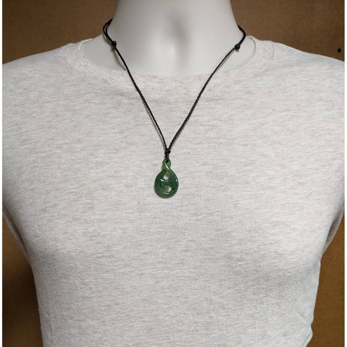 New Zealand Maori Inspired Nephrite Jade Infinity Loop  Necklace - Earthbound Pacific