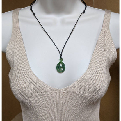 New Zealand Maori Inspired Nephrite Jade Infinity Loop  Necklace - Earthbound Pacific