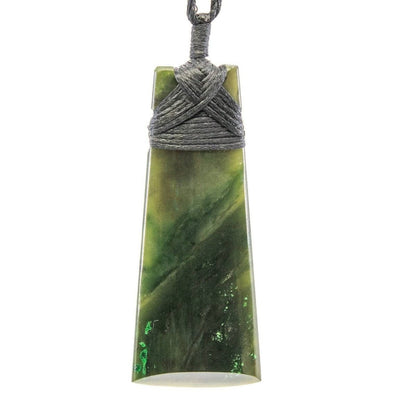 New Zealand Maori Inspired Nephrite Jade Toki Adze Strength Necklace - Earthbound Pacific