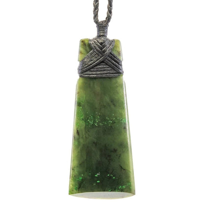 New Zealand Maori Inspired Nephrite Jade Toki Adze Strength Necklace - Earthbound Pacific