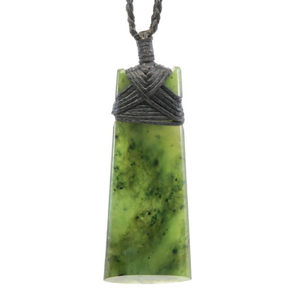 New Zealand Maori Inspired Nephrite Jade Toki Adze Strength Necklace - Earthbound Pacific