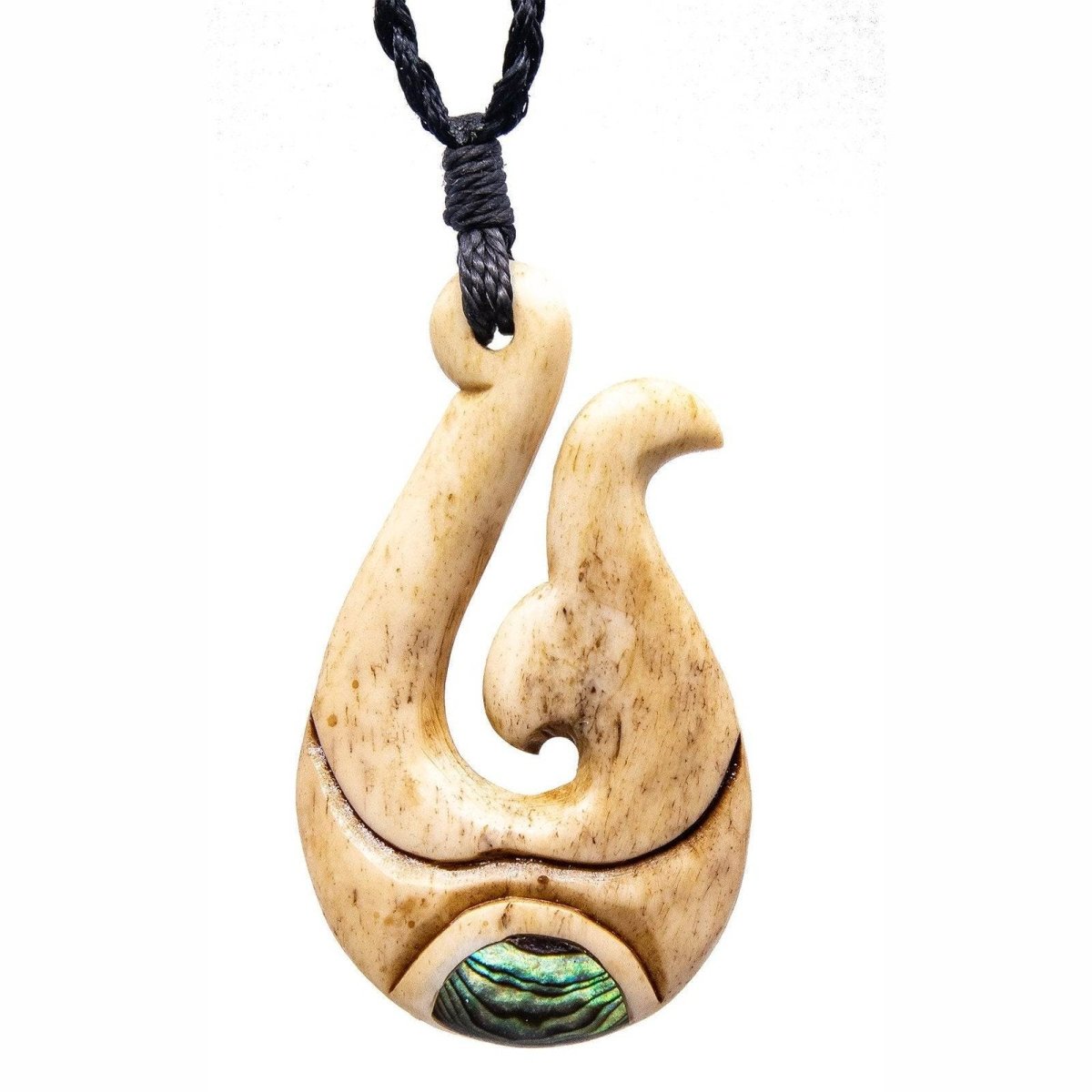 New Zealand Maori Inspired WhaleTail Design Fish Hook Necklace - Earthbound Pacific