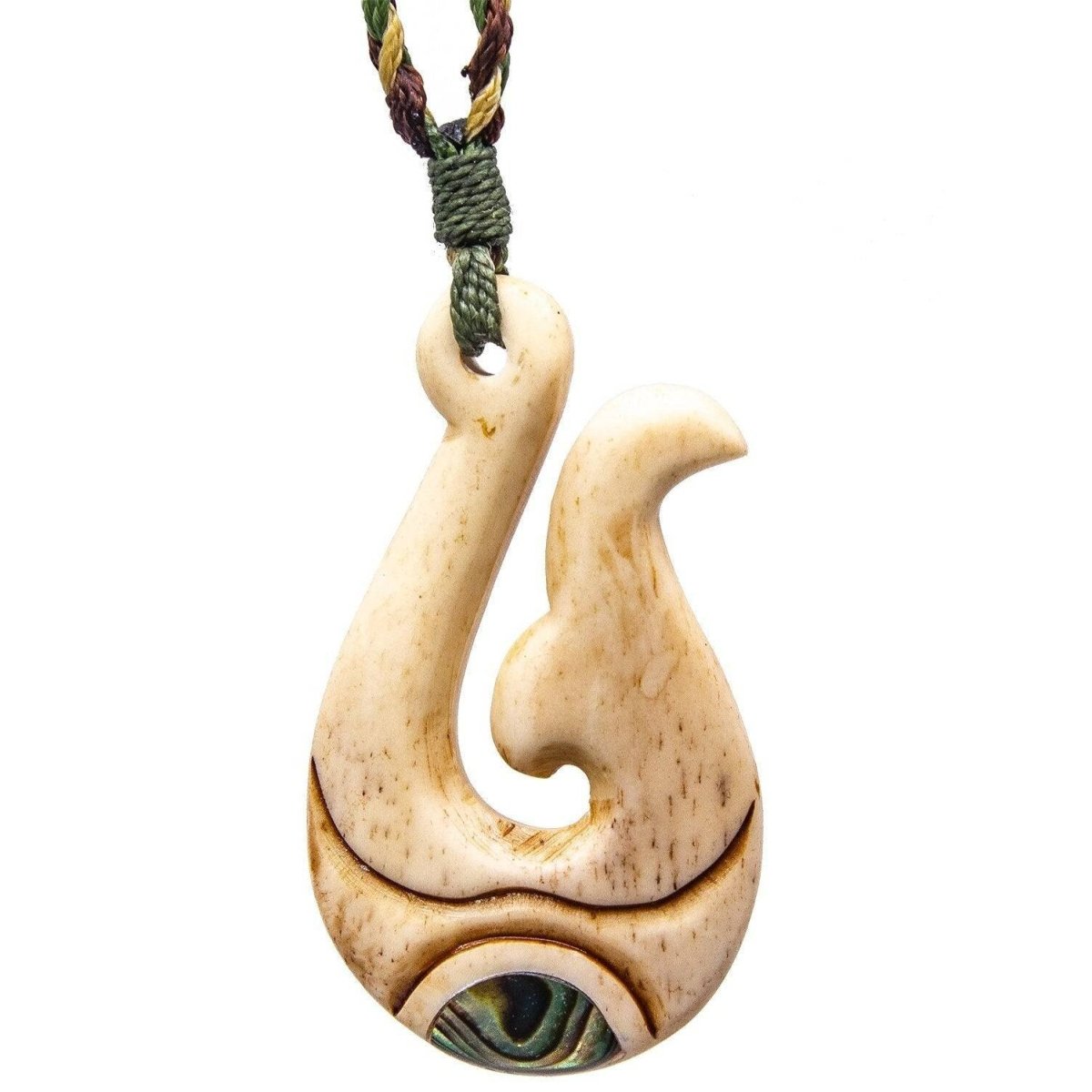 New Zealand Maori Inspired WhaleTail Design Fish Hook Necklace - Earthbound Pacific